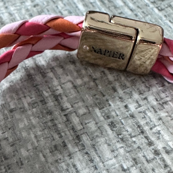 Napier Pink and Gold Braided Bracelet Size 6 - Picture 5 of 7